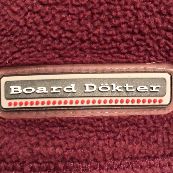 Vintage Board Dokter Thick Fleece Hoodie Burgundy Hooded Toggles Youth L  - #404 - Picture 2 of 12